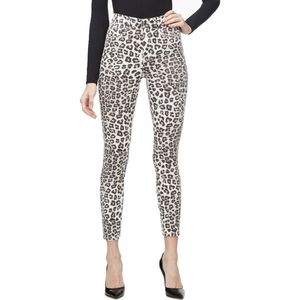 Good American snow leopard jeans